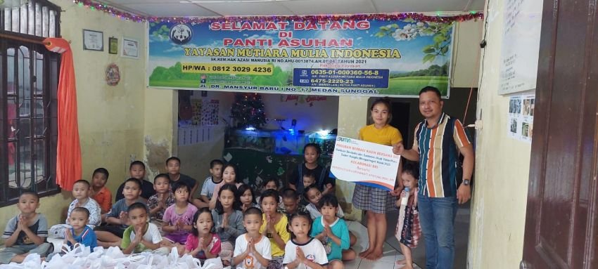 Berbagi Kasih, BRI BO Medan Thamrin Salurkan Bantuan Kepada Panti Asuhan Mutiara Mulia