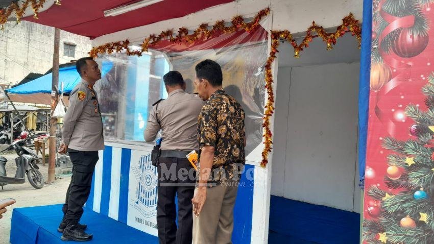 Jelang Nataru, Kapolsek Indrapura Tinjau Pospam&nbsp;