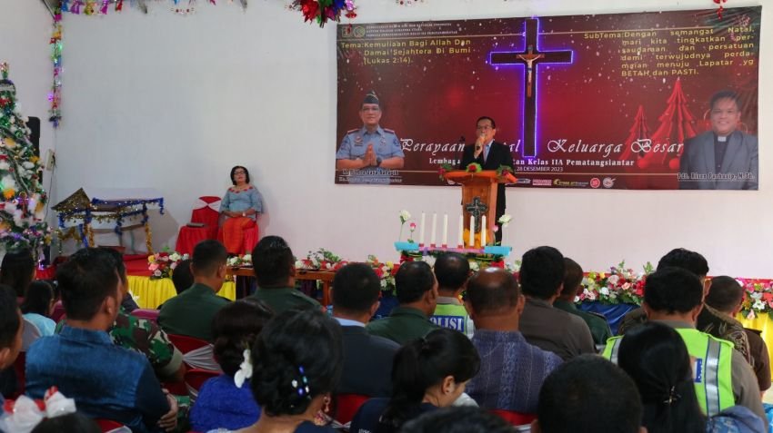 Lapas Kelas IIA P.Siantar Rayakan Natal Bersama WBP