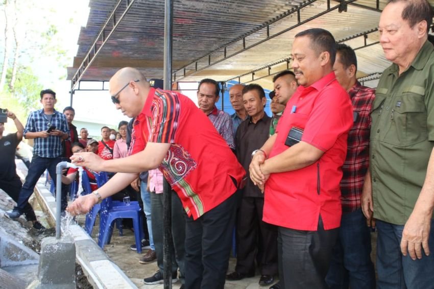 Lounching SPAM IKK Tarutung, Nikson Minta Limbah Rumah Sepanjang Intake Jangan Dibuang Ke Sungai