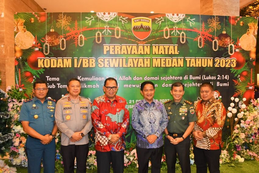 Danlantamal I Hadiri Perayaan Natal Kodam I/BB