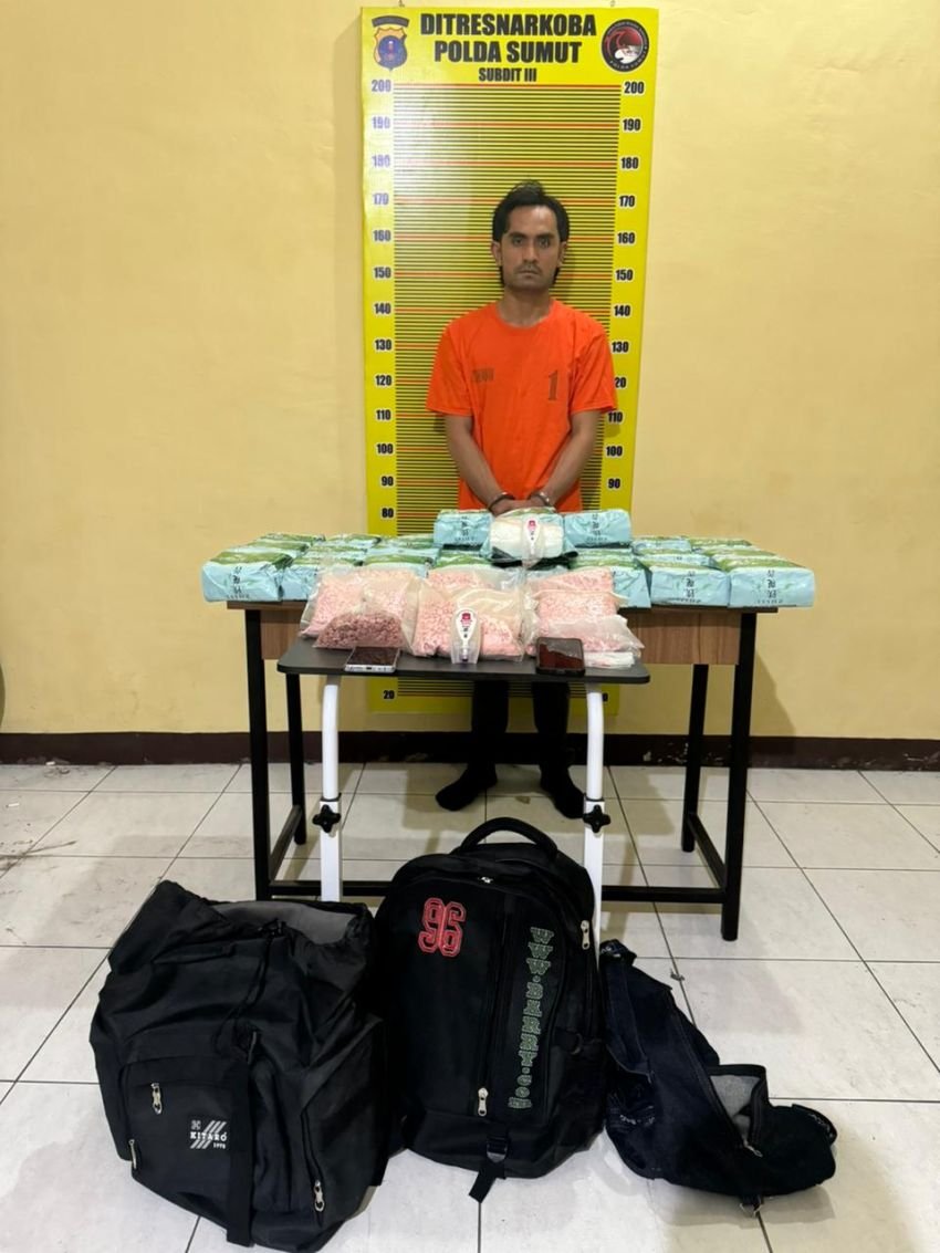 Polda Sumut Tangkap "Raja" Narkoba, 28 Kg sabu dan 14.431 Butir Ekstasi disita