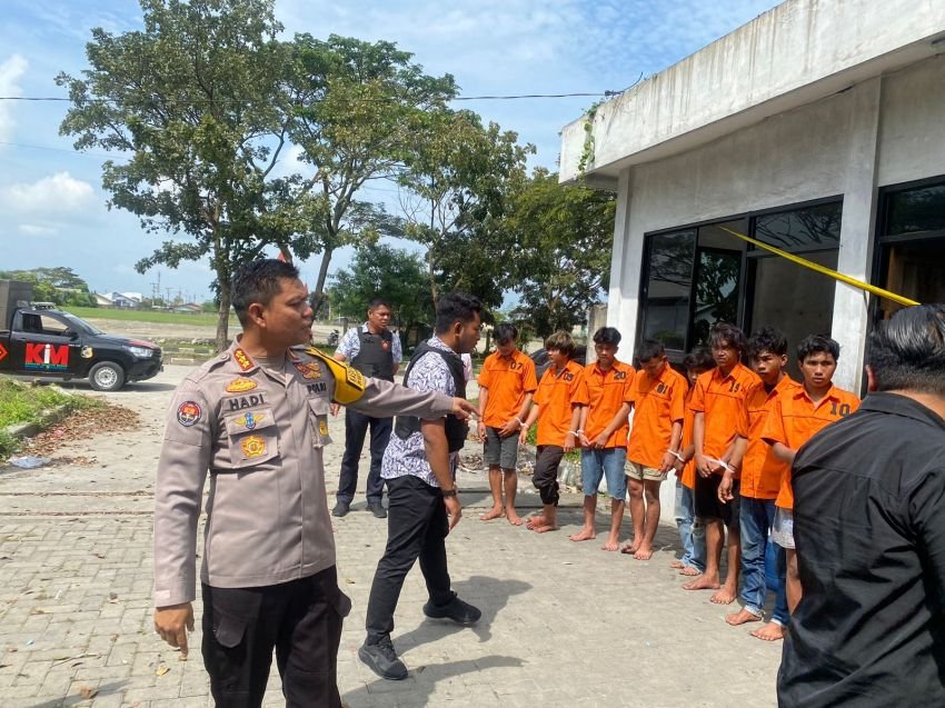 Markas Begal Digerebek Polisi, 9 Remaja Diamankan