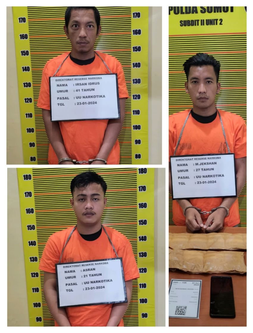 Hendak Diselundupkan ke Kendari dan Jakarta, 7 Penumpang  Bandara Kualanamu Ditangkap Bawa Sabu 7,3 Kilogram