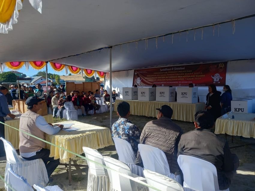 Jelang Pemilu 2024, KPU Humbahas Gelar Sosialisasi dan Simulasi