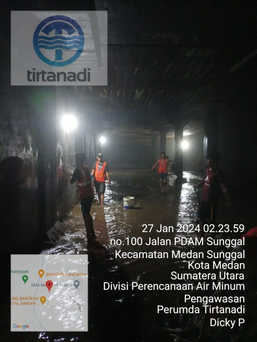Perumda Tirtanadi Sampaikan Permohonan Maaf Dampak Pencucian Reservoir IPAM Sunggal