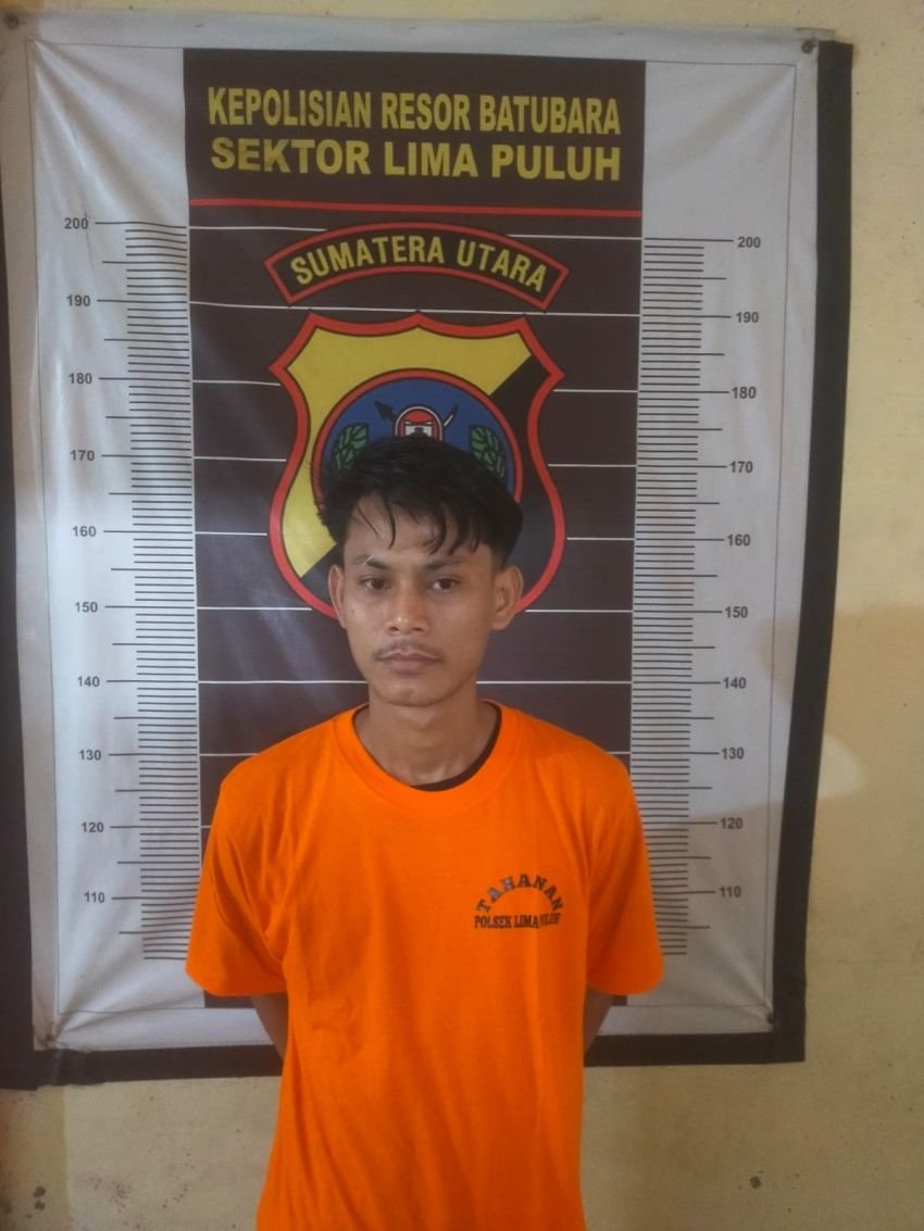 Curi Motor, Unit Reskrim Polsek Lima Puluh Tangkap Warga Desa Gambus Laut