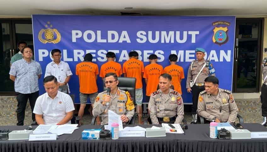 Polsek Delitua Gulung Sindikat Spesialis Perampok dengan 5 LP, Teranyar Korbannya Seorang Ustaz