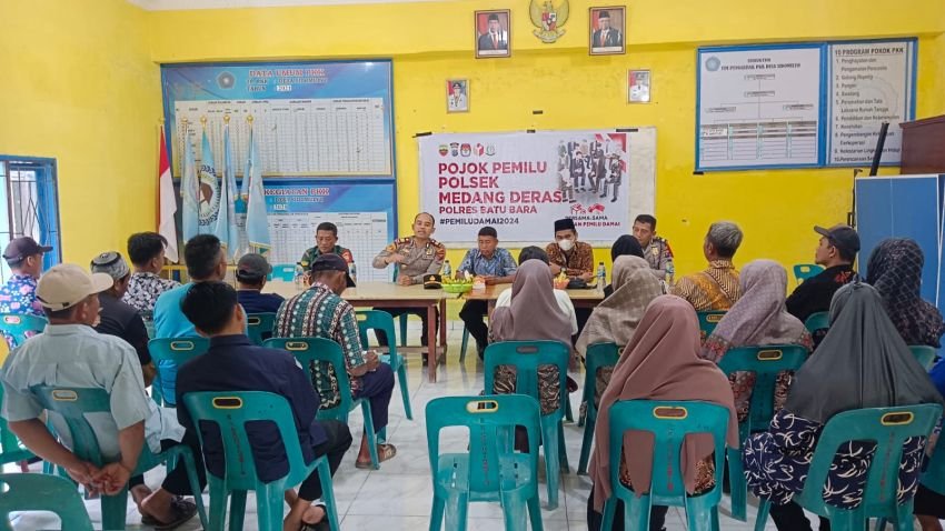 Lewat "Pojok Pemilu", Situasi Kamtibmas di Kecamatan Medang Deras Aman dan Kondusif