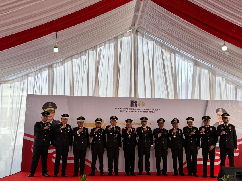 HBI ke-74, Imigrasi kelas II TPI Siantar Kanwil Kemenkumham Sumut Laksanakan Upacara