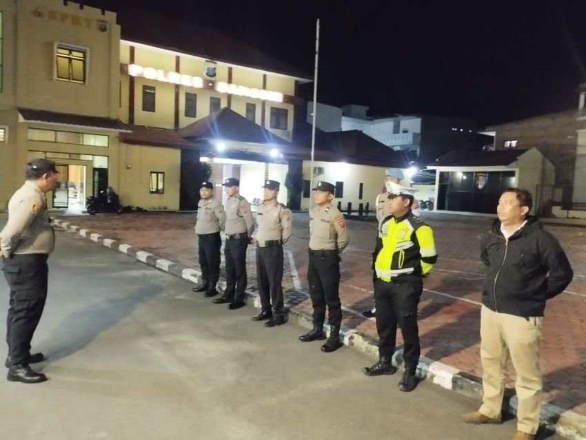 Polres Samosir Patroli Blue Light di Lokasi Objek Vital Pemilu 2024