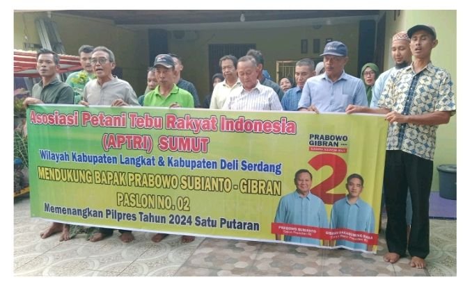 Petani Tebu Sumut Siap Menangkan Prabowo &ndash; Gibran Satu Putaran