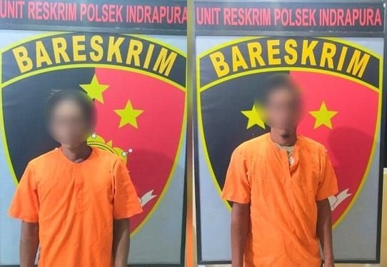 Polsek Indrapura Tangkap Dua Pria Warga Laut Tador