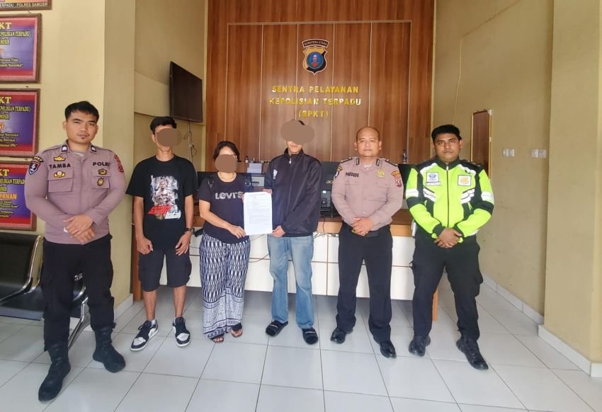 Sepakat Berdamai, Polres Samosir Mediasi Kecelakaan Lalu Lintas Yang Dialami Sesama Wisatawan