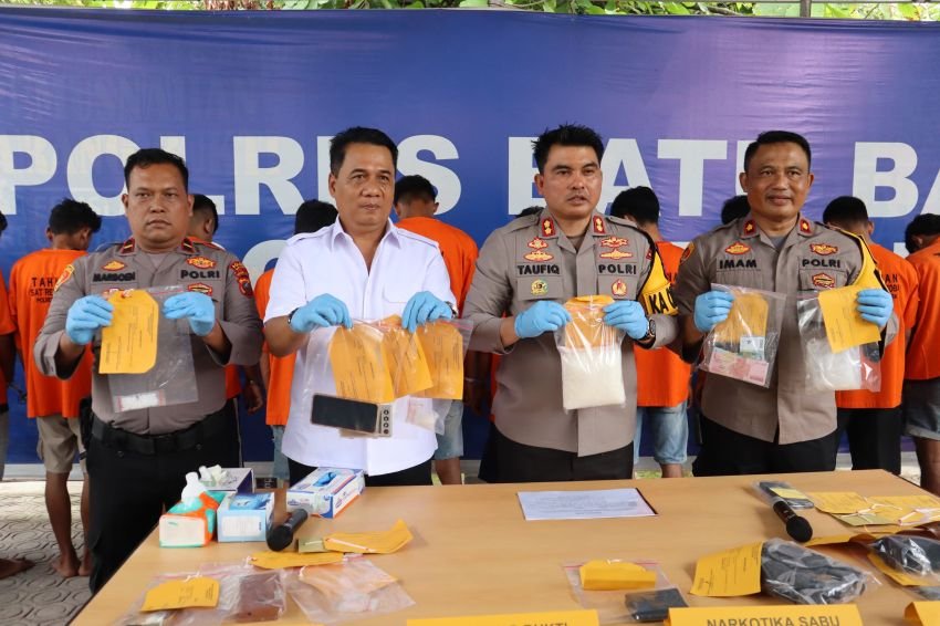 Polres Batu Bara Ungkap 9 Kasus Narkoba, 12 Tersangka dan Barang Bukti 1052,66 Gram Sabu
