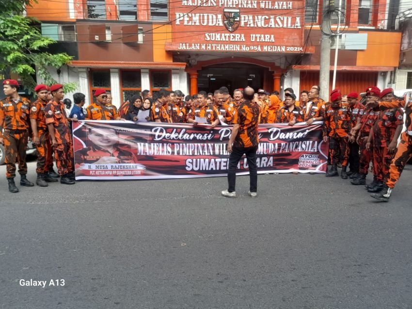 MPW Pemuda Pancasila Sumut Deklarasi Pemilu Damai
