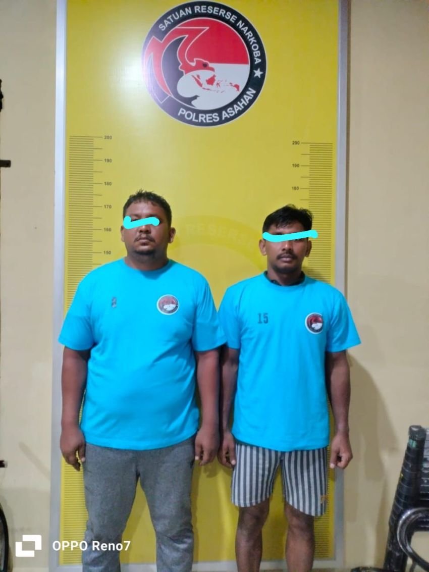 Dua warga Aceh Jaringan Malaysia Ditangkap Polres Asahan, 1 Kg Sabu Disita