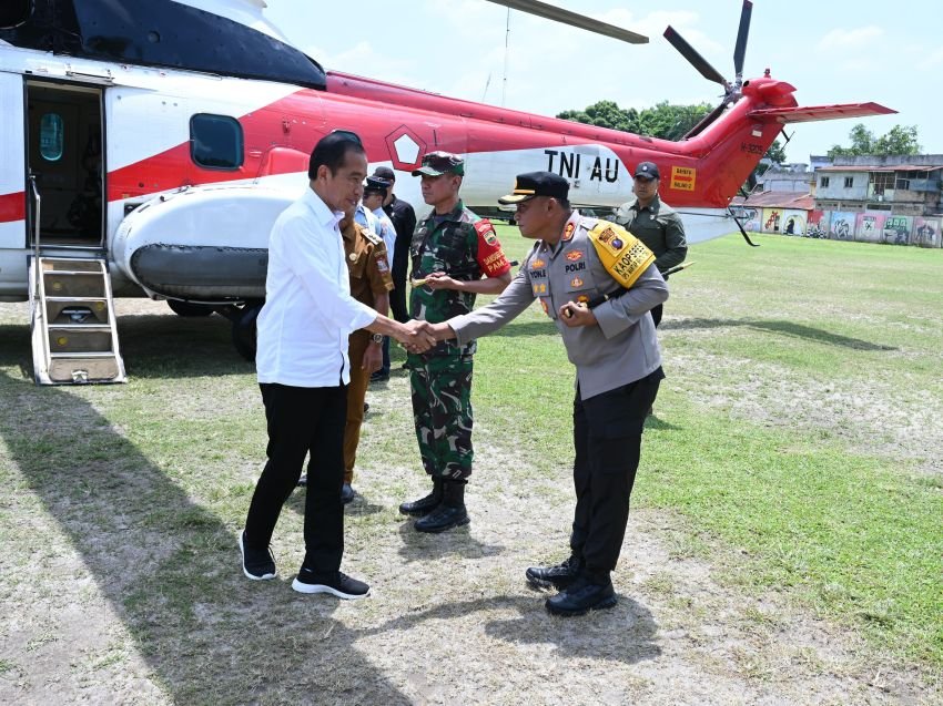 Kapolres Tanjung Balai Sambut Kedatangan Presiden Joki Widodo