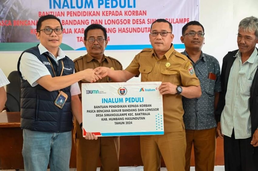 INALUM Berikan Bantuan Pendidikan Kepada Pelajar Korban Bencana Banjir Bandang dan Longsor Humbang Hasundutan