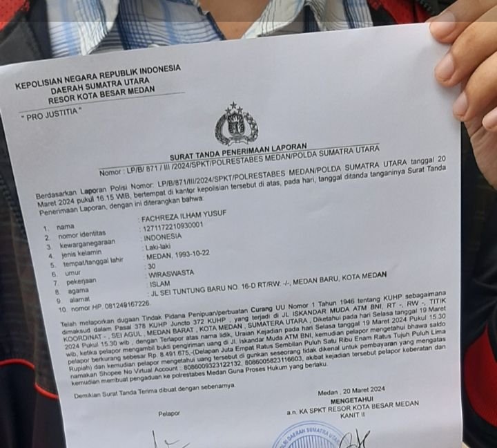 Awas ! Penipuan Modus Shopee Paylater, Pria di Medan Ditipu Jutaan Rupiah