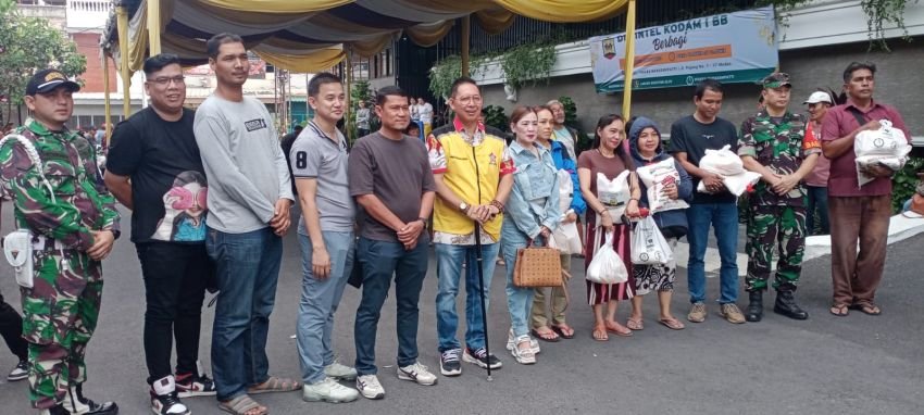 Permabudhi Sumut Dan Denintel Kodam I BB Baksos 1.000 Paket Sembako Ke Masyarakat