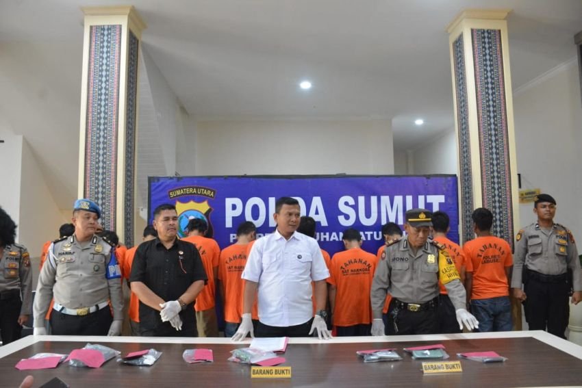 Genderang Perang Narkoba,  Polres Labusel Ringkus 11 Jaringan Narkoba
