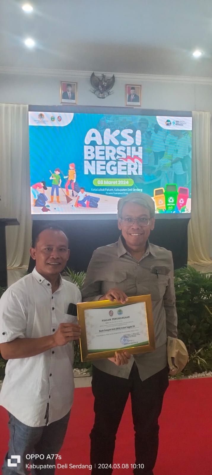 BSU Induk Sagala 54 Terima Penghargaan Lingkungan Hidup