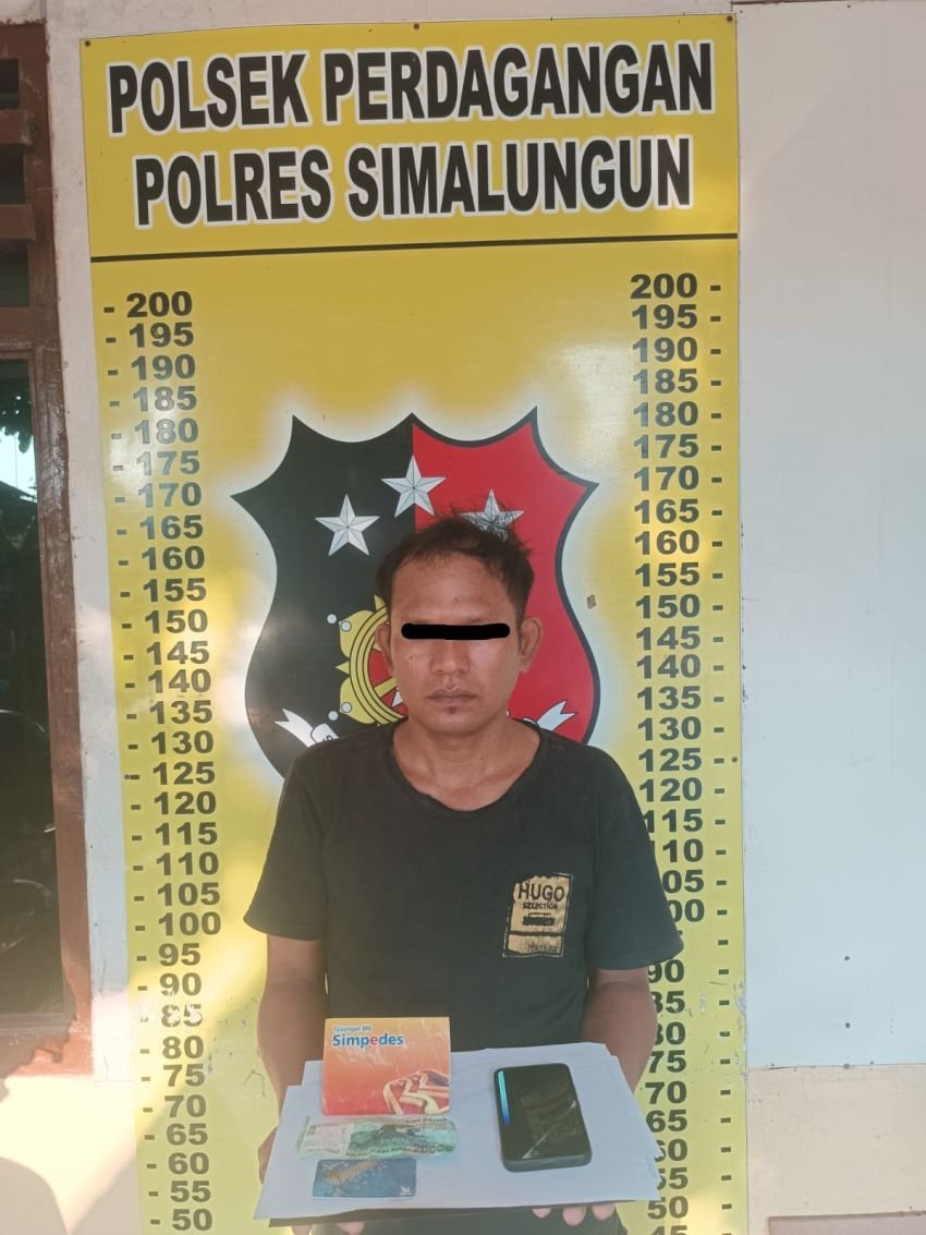 Polsek Perdagangan Gerebek Praktik Perjudian Angka Tebakan, Seorang Tersangka Diamankan
