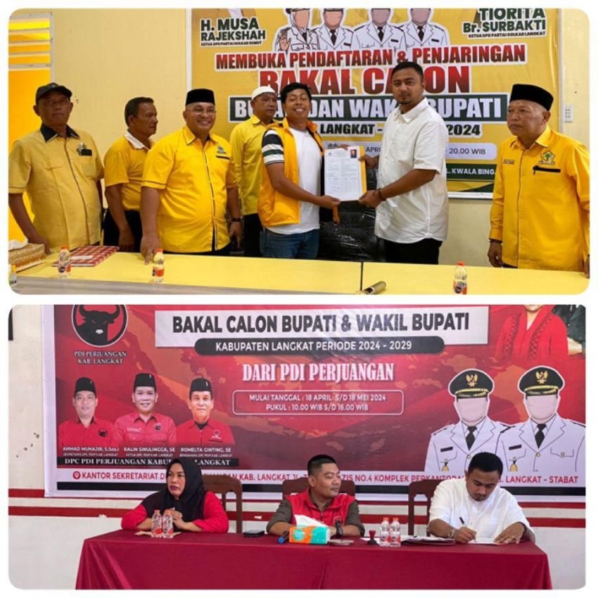 Rizky Yunanda Sitepu Mendaftar Ke Partai Golkar dan PDIP Langkat