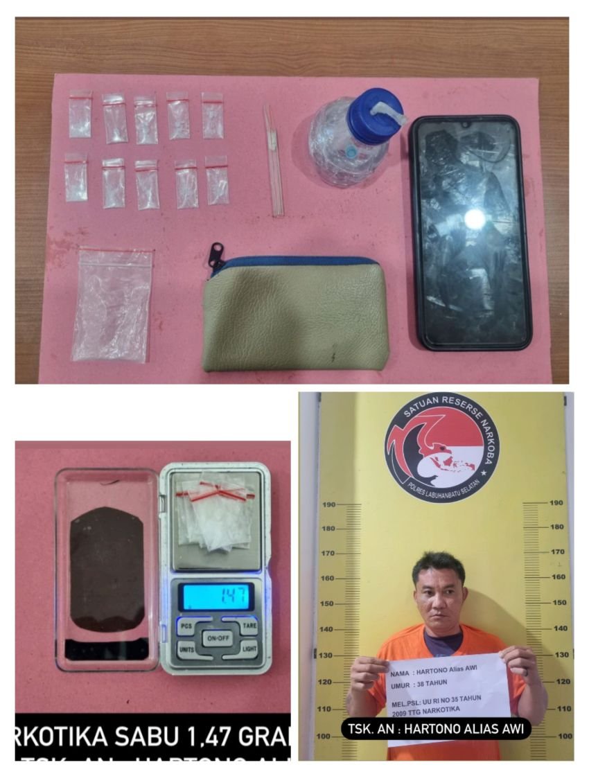 Polres Labusel Gagalkan Transaksi Sabu di Rumah Kosong Simpang Tugu