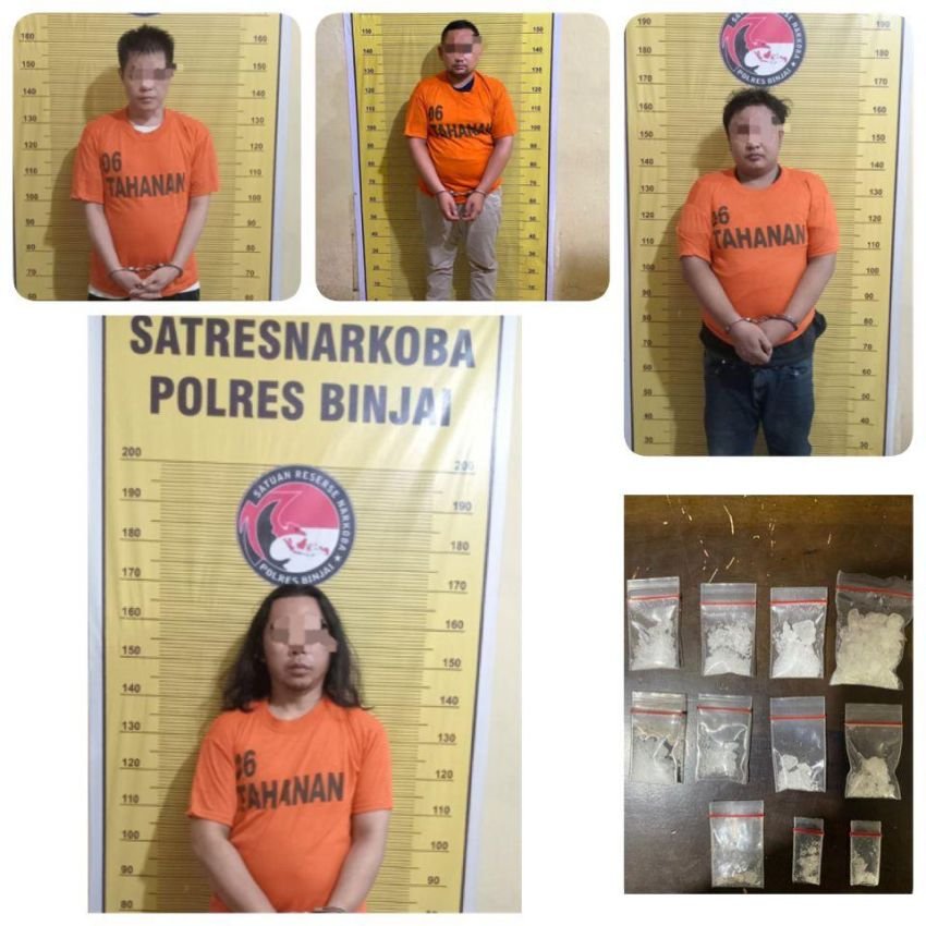 Polres Binjai Bongkar Sindikat Jaringan Pengedar Narkoba