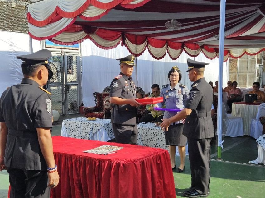 Kakanwil Kemenkumham Sumut Pimpin Acara Pisah Sambut Kalapas Pancur Batu