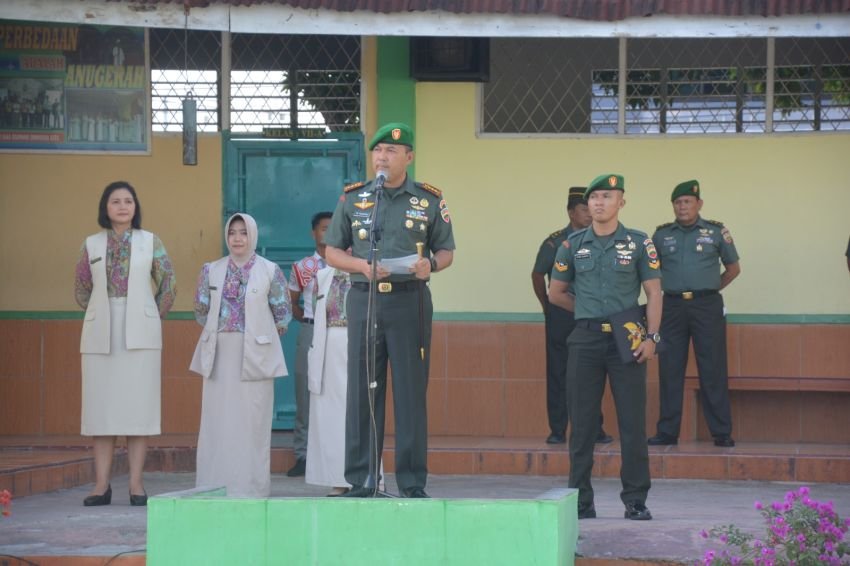 Danrem 022/PT Saat Irup Upacara Bendera  Berpesan Rajin Belajar