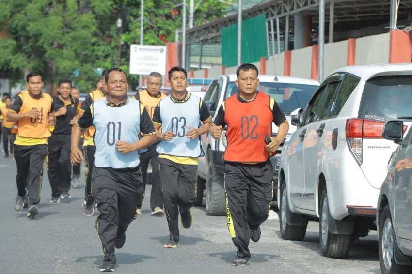 Test Kesamaptaan Jasmani : Polres Samosir Siapkan Fisik Yang Prima Dalam Melaksanakan Tugas
