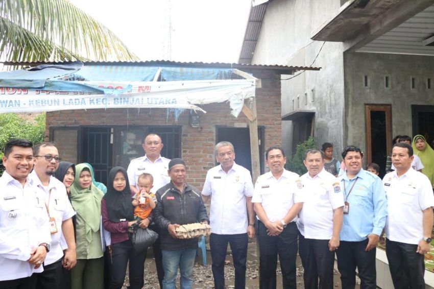 Percepat Penurunan Stunting, Sekda Kota Binjai Tinjau Dan Berikan Bantuan Kepada Warga