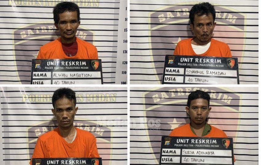 Polsek Delitua Gulung Komplotan Pencurian Puluhan Kotak Minuman di Toko Grosir