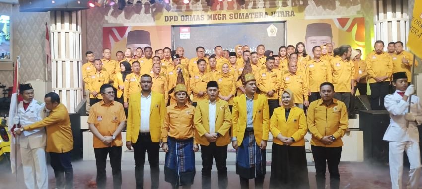 Dukungan Ijeck Gubernur Sumut Menggema pada Pelantikan, Darma Putra Rangkuti Resmi Ketua MKGR di Sumut
