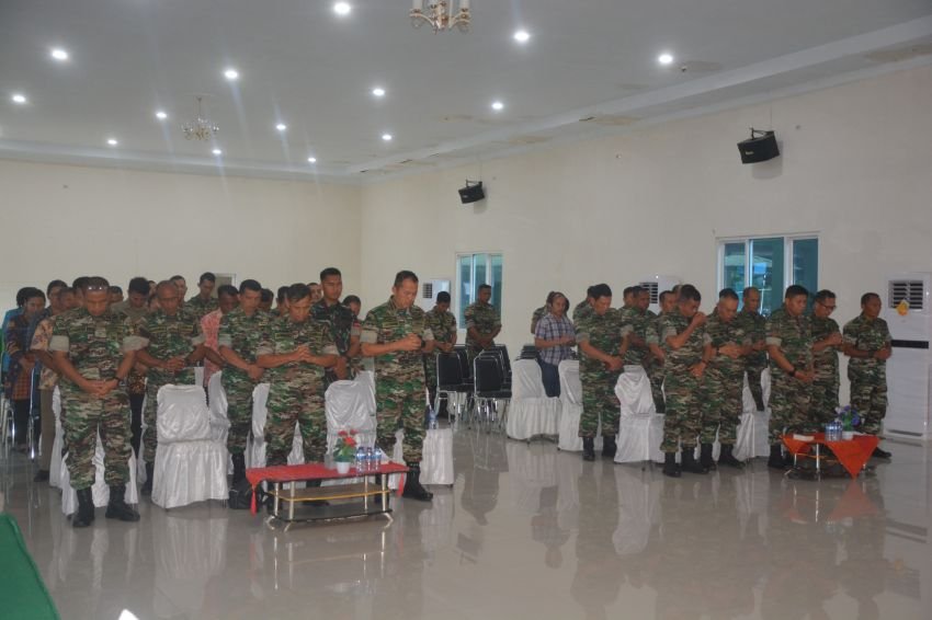 Korem 022/PT  Adakan Doa Bersama untuk Keselamatan Seluruh Prajurit TNI AD