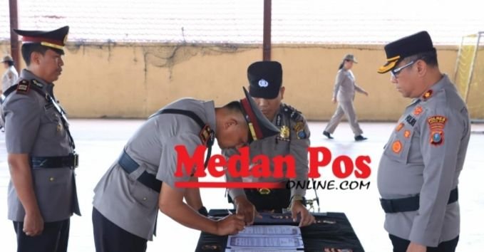 Sertijab Dua Perwira Polres Labuhan Batu, AKP Johan Kurniawan Jadi Wakasat Lantas Polrestabes Medan