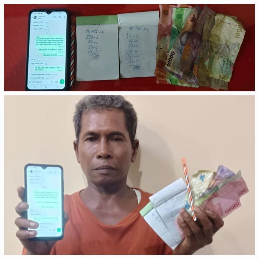 Lagi Nongkrong di Warkop.Pak Mei Pelaku 303 Diciduk Unit Reskrim Polsek Medang Deras