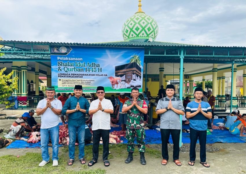 Rayakan Idul Adha 1445 H, Lapas Kelas IIA P.Siantar Solat Id Berjamaah & Sembelih Hewan Qurban