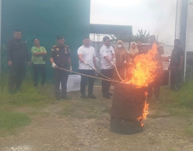 Kejari Belawan Gelar Pemusnahan  Barbuk, Perkara Narkoba Tetap Menonjol
