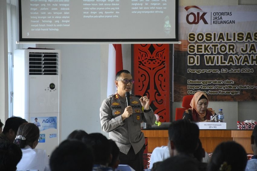 Kapolres Samosir Sosialisasikan Terkait Kejahatan Pinjaman Online Ilegal
