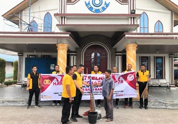 Moment HUT Bhayangkara ke 78, Polres Batu Bara Laksanakan Bakti Religi Rumah Ibadah