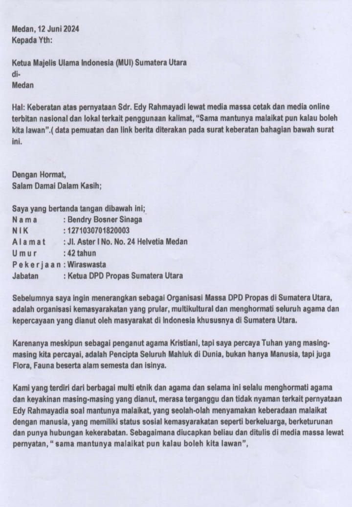 MUI Sumut Diminta Nasehati Edy Rahmayadi, Dampak Perkataan Malaikat Punya Mantu