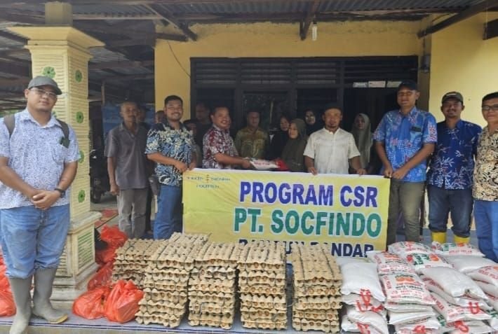 Peduli Kaum Dhuafa, PT Socfindo Bangun Bandar Salurkan Paket Sembako