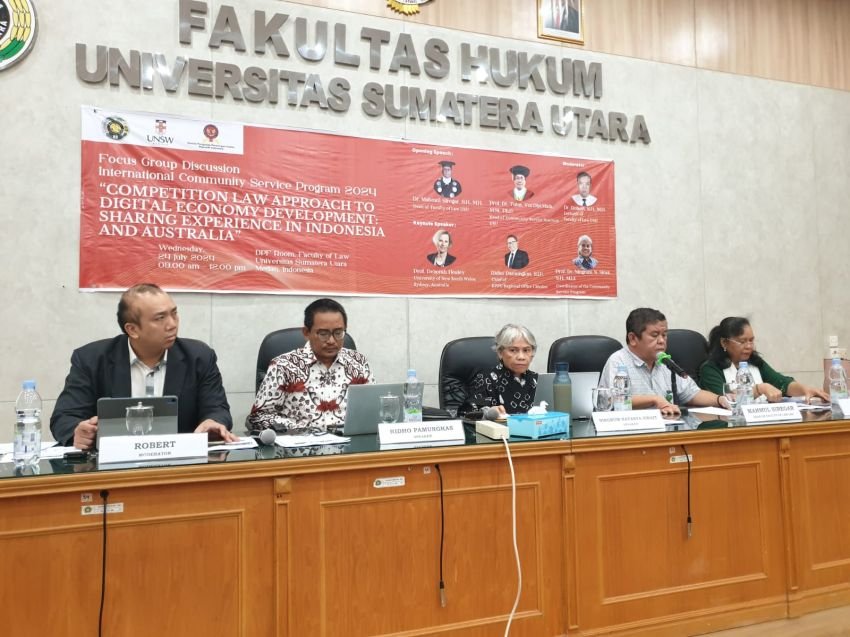 Fakultas Hukum, USU, KPPU dan UNSW Sidney, Australia Gelar FGD Pendekatan Hukum Persaingan di Sektor Ekonomi Digital