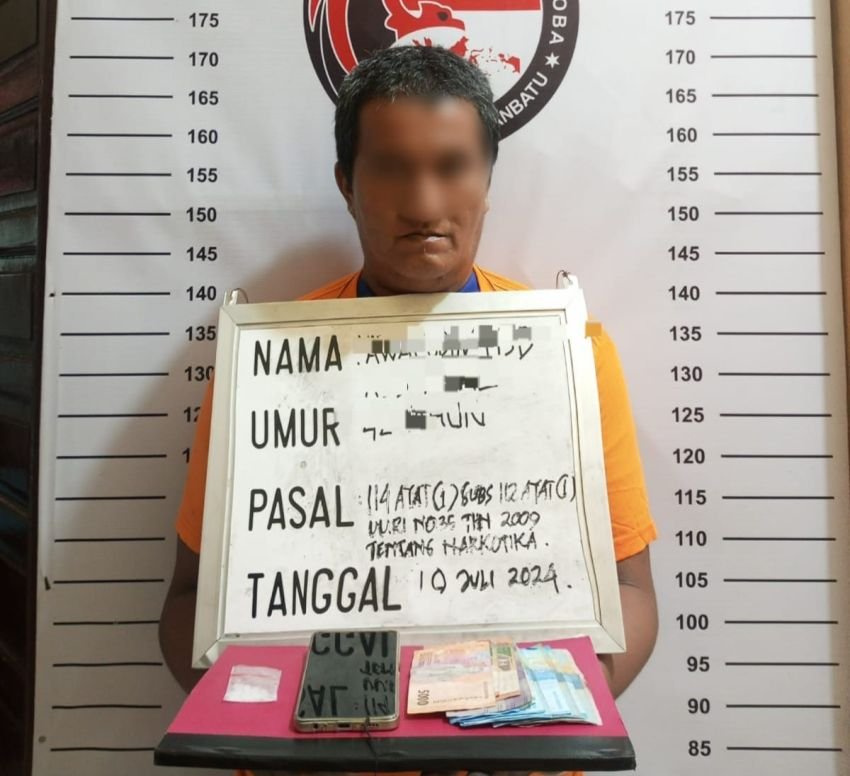 Polres Labuhanbatu Ciduk Tersangka Narkoba di Tangkahan Bosi