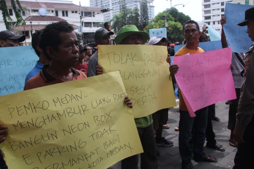 Aliansi Jukir Kota Medan Minta Batalkan Perwal Parkir Langganan