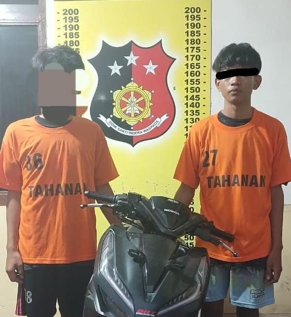Polsek Perdagangan Ringkus Dua Tersangka Pencuri Sepeda Motor